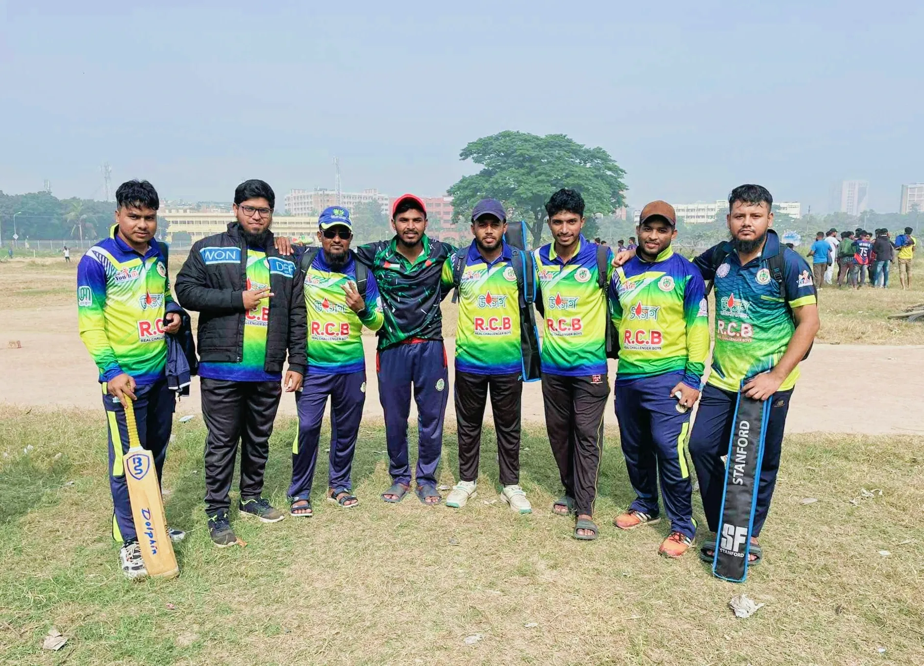 Alhamdulillah, there were 2 matches today, Alhamdulillah, we won both matches by a big margin 🏏🏏🏏 ❤💚🧡